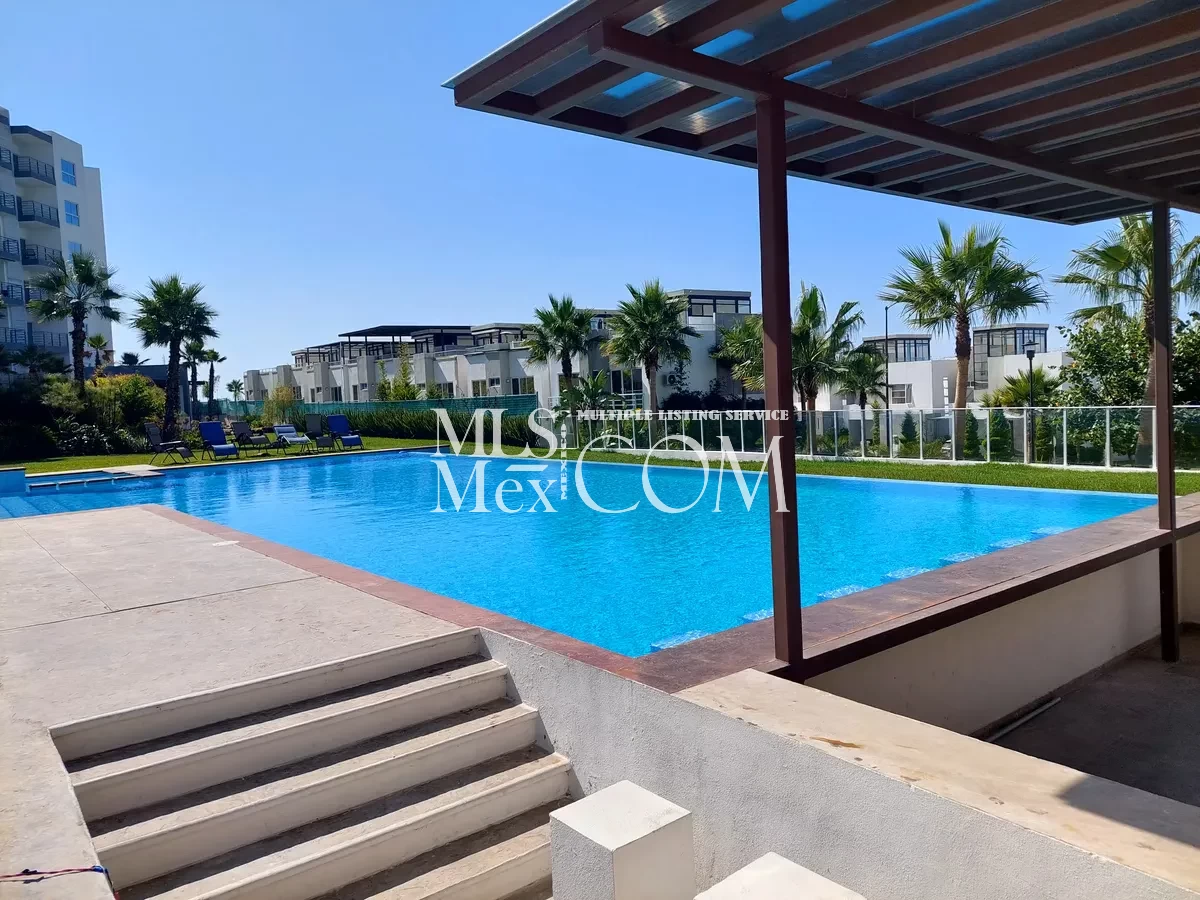 Oceanview 2BR/2BA Condo for Rent in La Cascada, Rosarito – Heated Pool, Security 24/7, Balconies 🌊