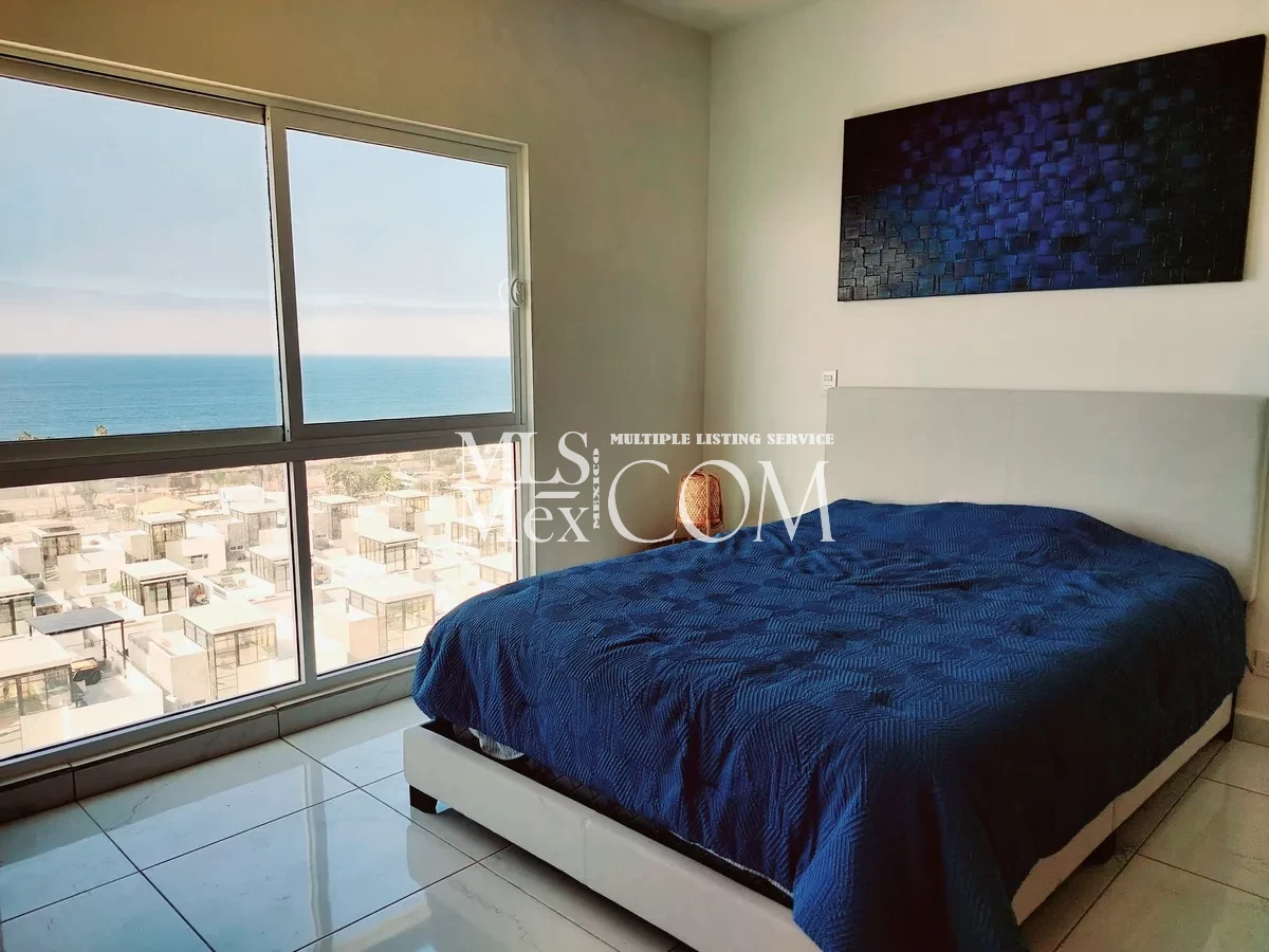 Oceanview 2BR/2BA Condo for Rent in La Cascada, Rosarito – Heated Pool, Security 24/7, Balconies 🌊